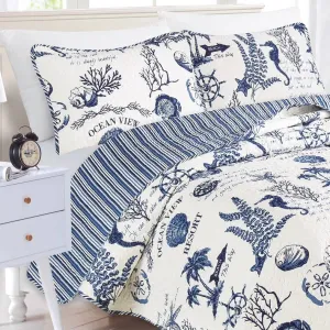 3-Piece Coastal Quilt - Catalina Collection