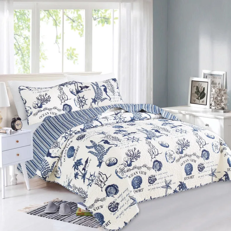 3-Piece Coastal Quilt - Catalina Collection