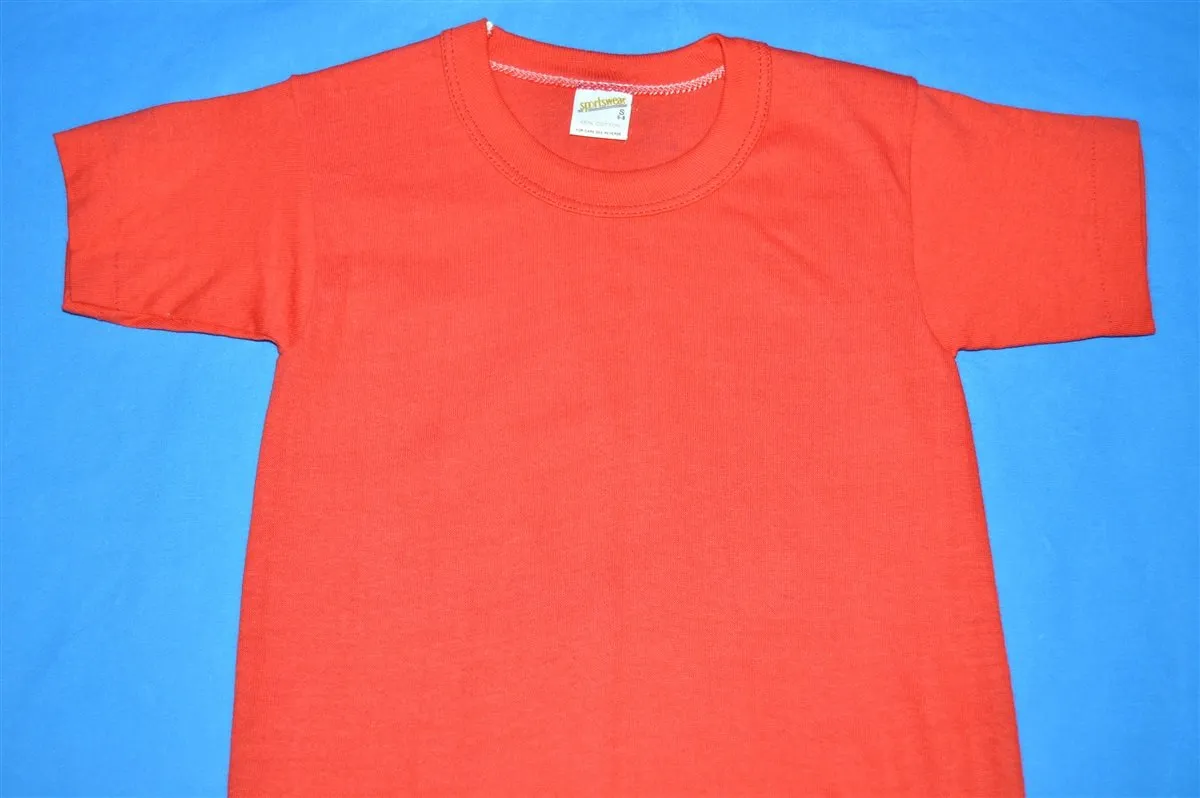 80s Red Blank 100% Cotton t-shirt Youth Small