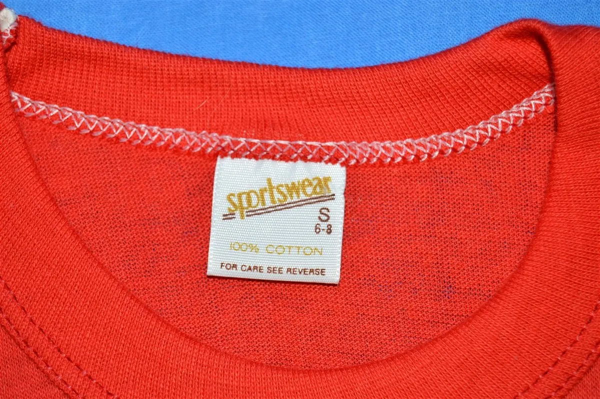 80s Red Blank 100% Cotton t-shirt Youth Small