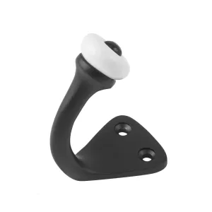 9705 Robe Hook Porcelain Tip Matte Black H45xP70mm