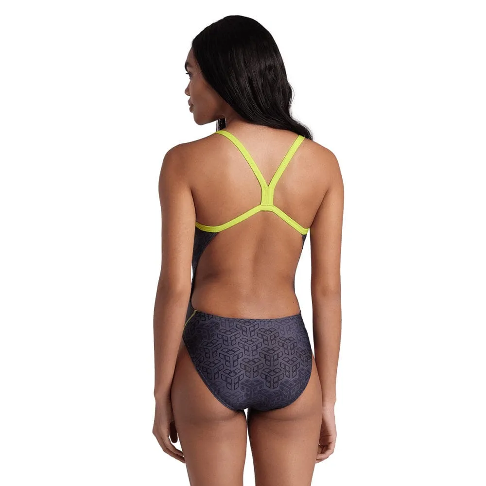 Arena Camo Kikko Challenge Back Ladies Swimsuit - Green/Multi