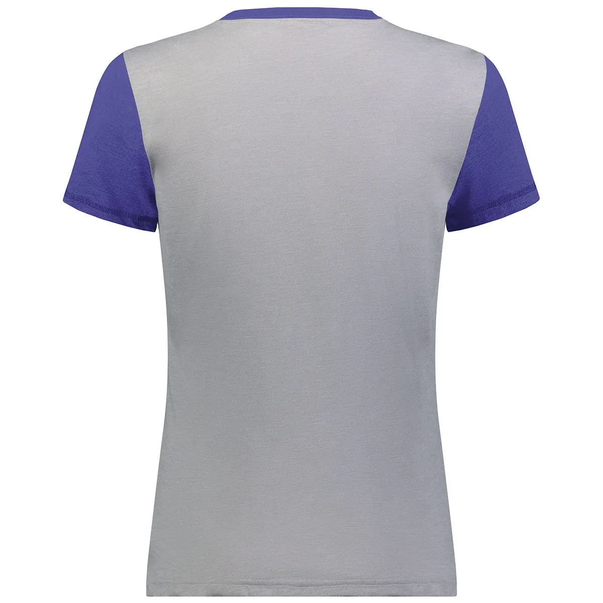 Augusta Sportswear Women's Grey Heather/Purple Heather Gameday Vintage Ringer Tee