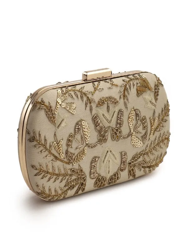 Beige Symmetry Clutch