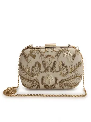 Beige Symmetry Clutch