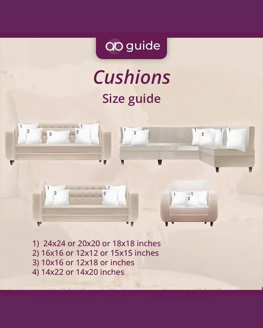 Black & Grey Printed Heavy Twill Polyester Cushion Covers | Set of 5
