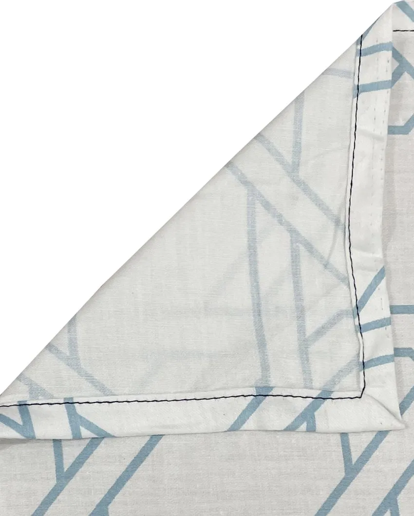 Blue Zinnia Pure Cotton Bedsheet with Pillow Cover | 90 x 60 inches