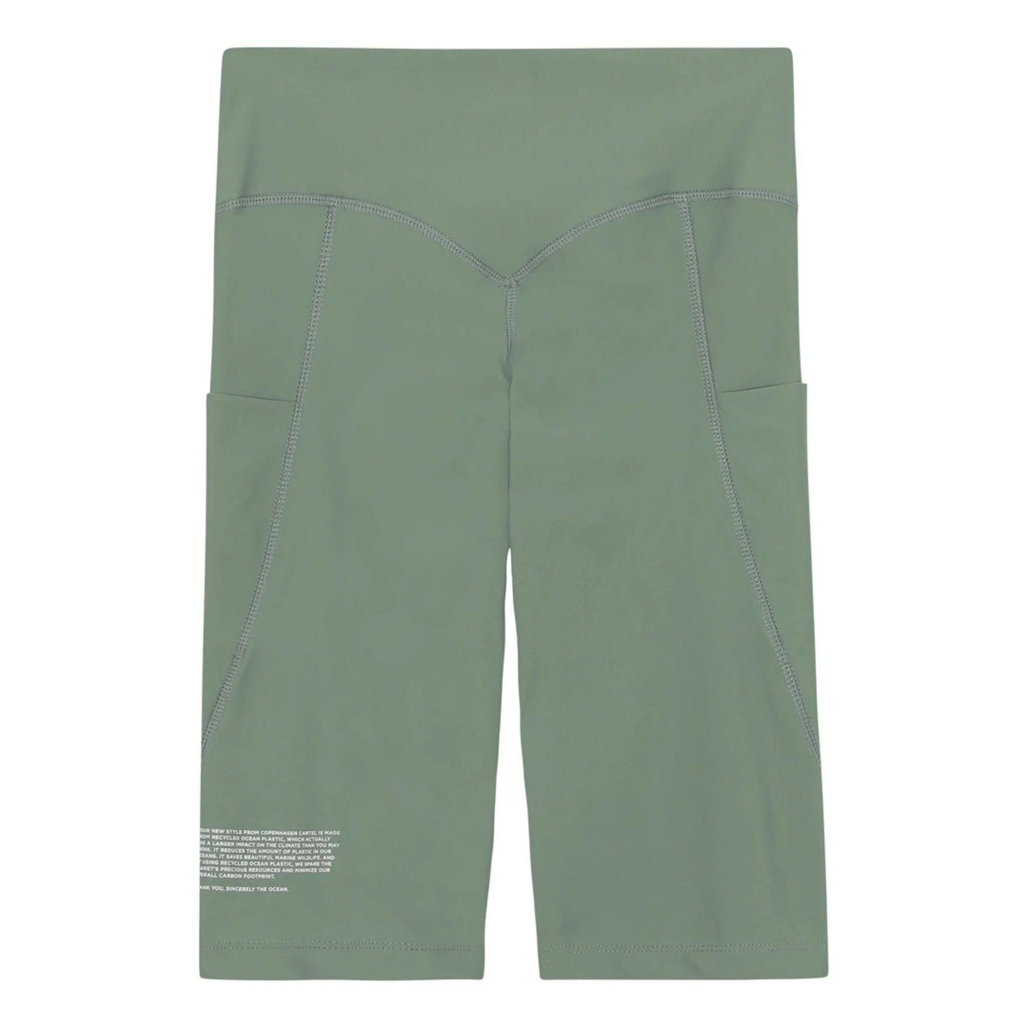Center High-Waist Biker Shorts Army