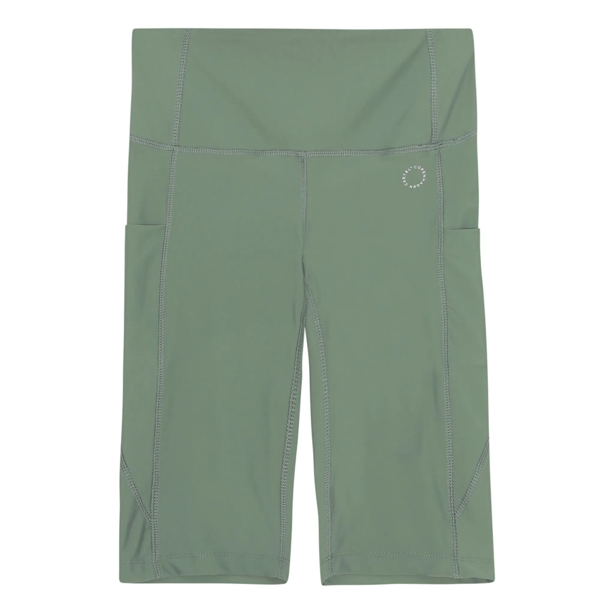 Center High-Waist Biker Shorts Army