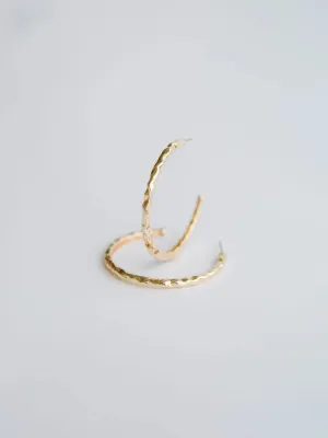 CHARLEY LG GOLD HOOPS MICHELLE MCDOWELL
