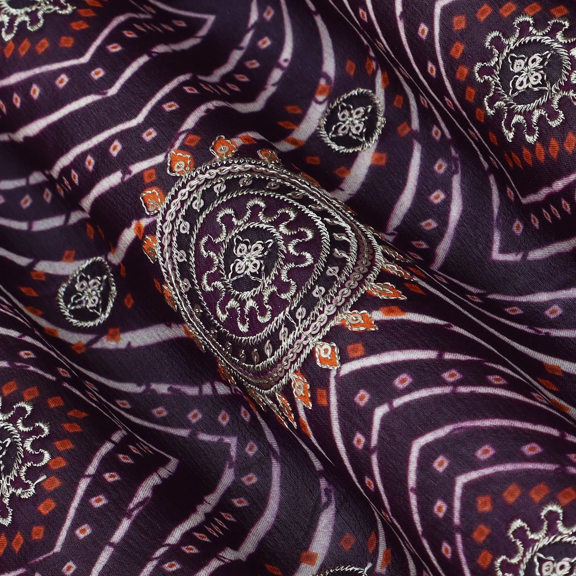 Chinon Position Print Embroidery Fabric