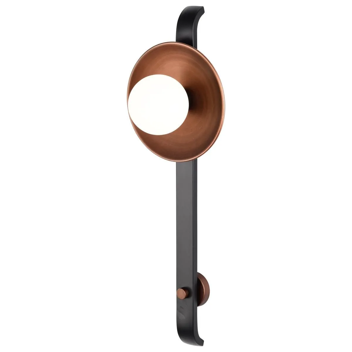Colby 24 in. Wall Sconce Matte Black and Antique Copper Finish