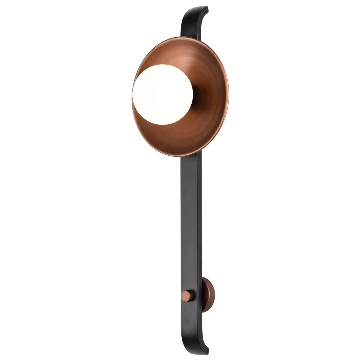 Colby 24 in. Wall Sconce Matte Black and Antique Copper Finish