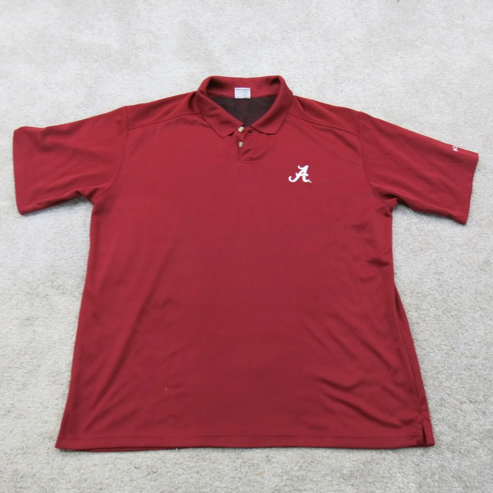 Columbia Sportswear Company Mens Polo Shirt Short Sleeve Logo Red Size XXL