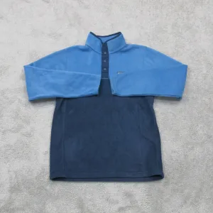 Columbia Sportswear Men 1/4 Buttons Sweatshirt Long Sleeve Mock Neck Blue S/P