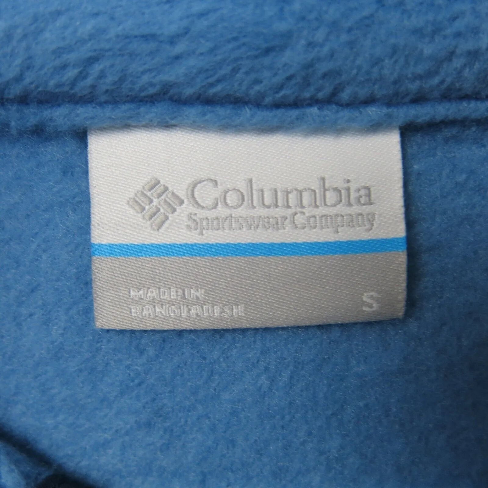 Columbia Sportswear Men 1/4 Buttons Sweatshirt Long Sleeve Mock Neck Blue S/P