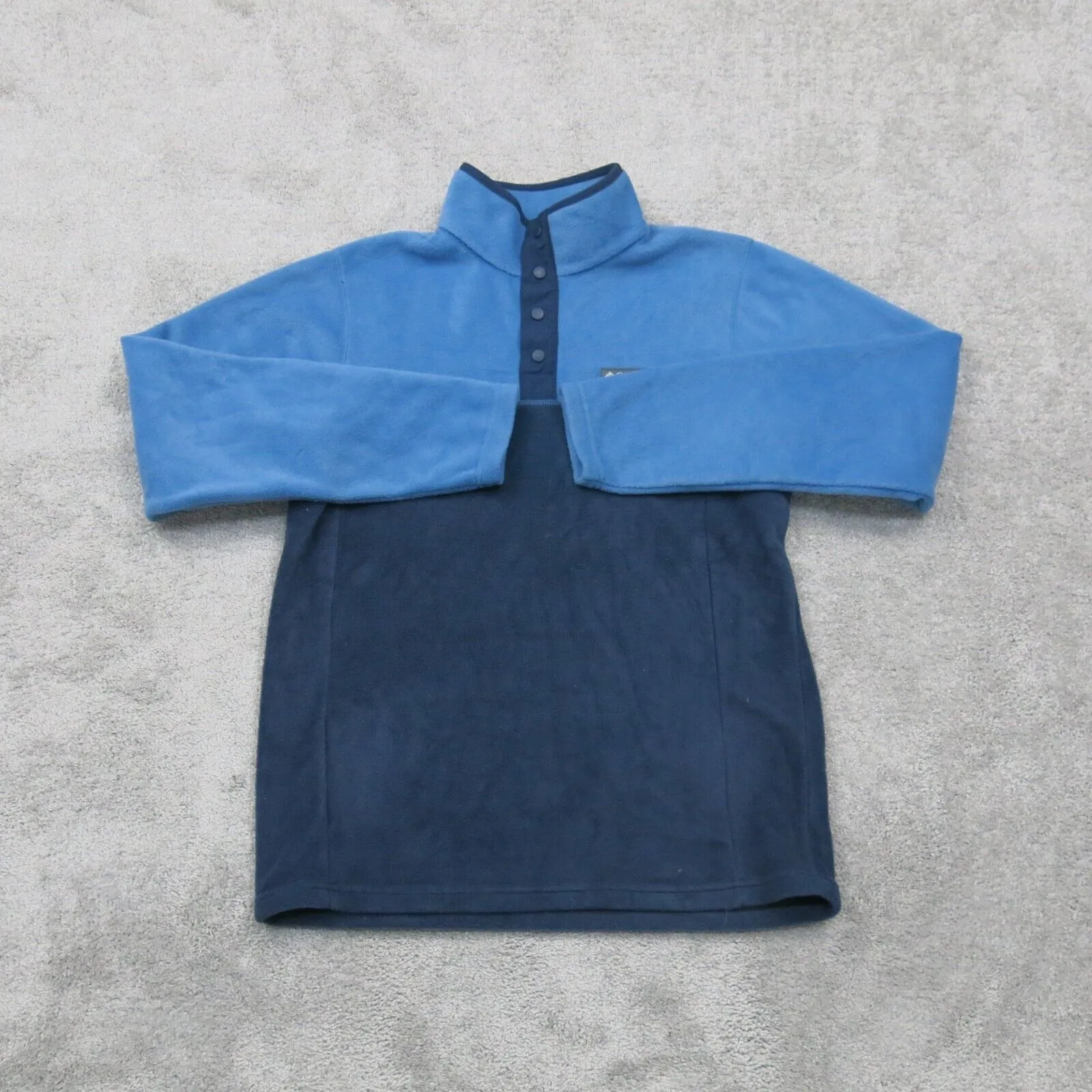 Columbia Sportswear Men 1/4 Buttons Sweatshirt Long Sleeve Mock Neck Blue S/P