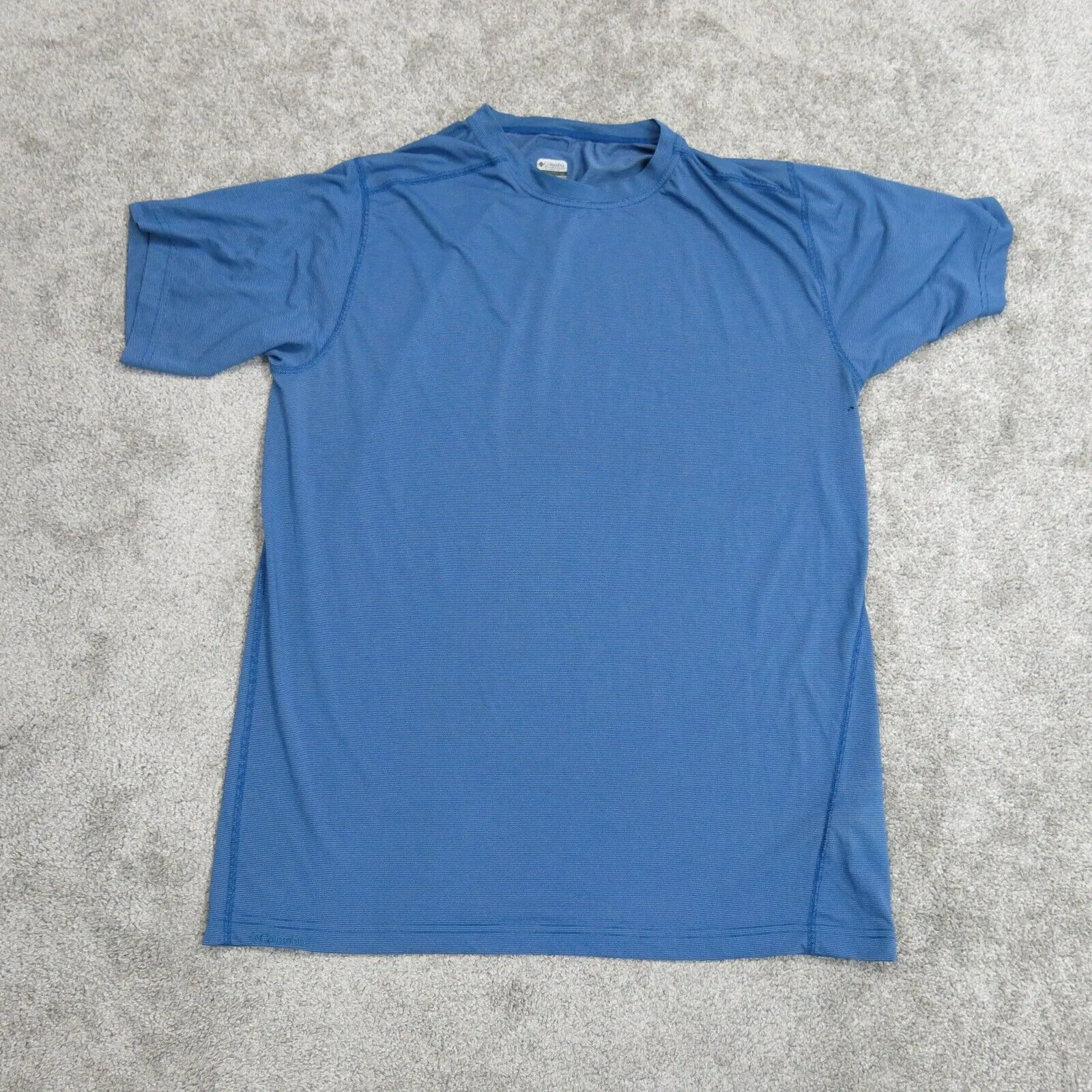 Columbia Sportswear Mens T Shirt Top Striped Crew Neck Tee Short Sleeve Blue XXL