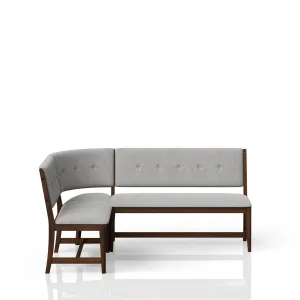 Curved Dining Bench Mid Century Modern Upholstered Curved Bench - Beige by Couch.com