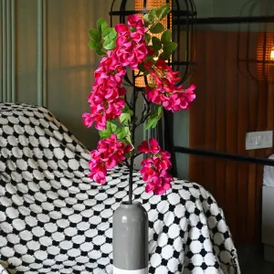 Faux Bristly Locust Flower Stick - Red