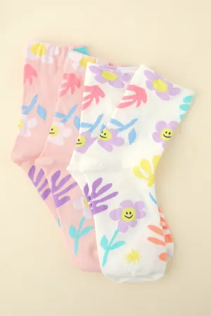 Flower Printed Socks