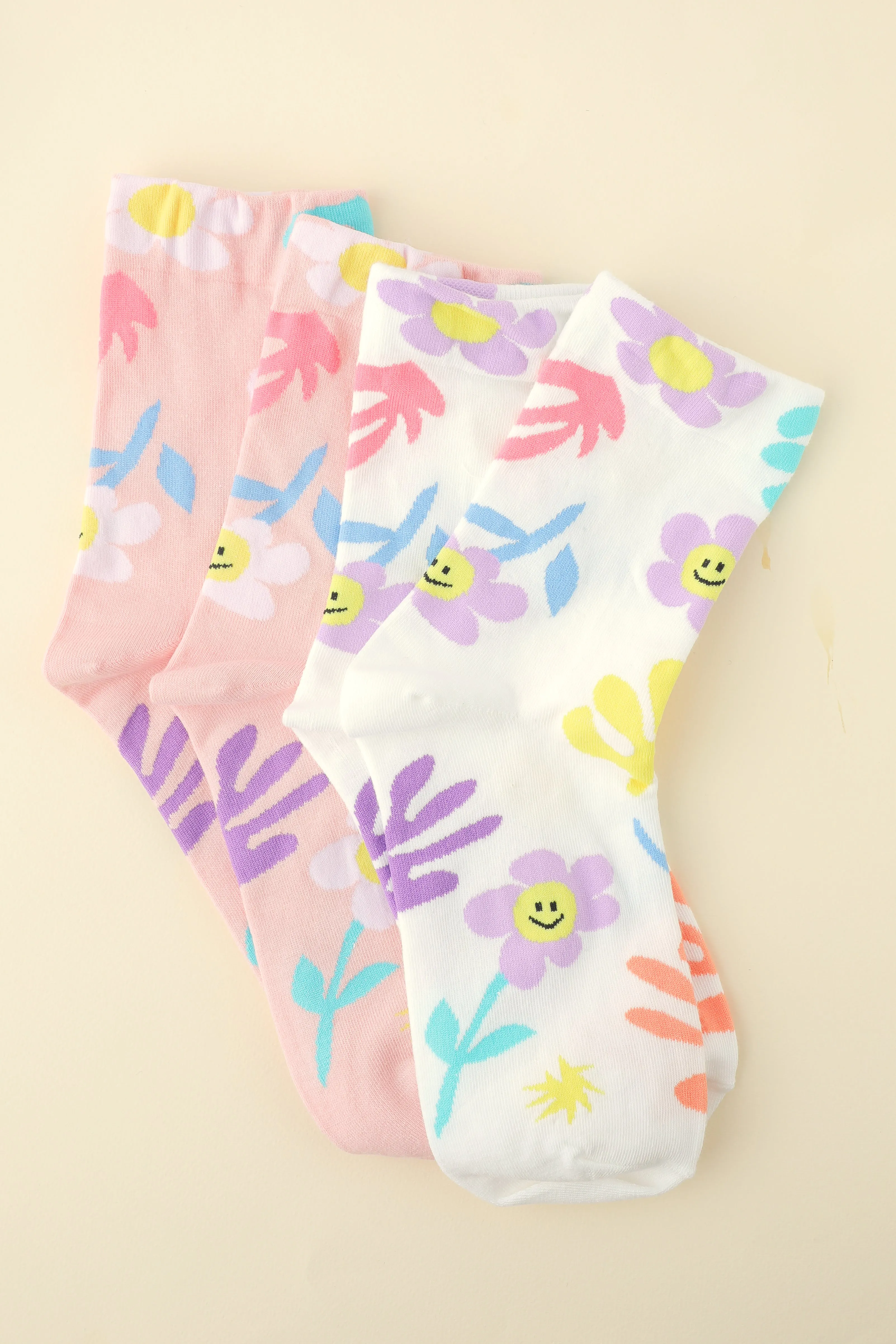 Flower Printed Socks