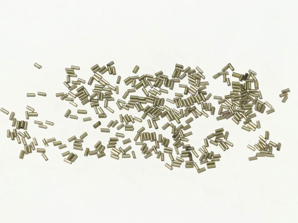 Golden Opaque Pipe / Bugle Glass Seed Beads- 4.5 mm