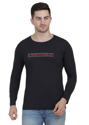 Hiflyers Men Anthra Regular Fit Printed Round Neck T-Shirt