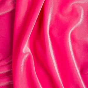 Hot Pink Stretch Velvet Spandex Fabric