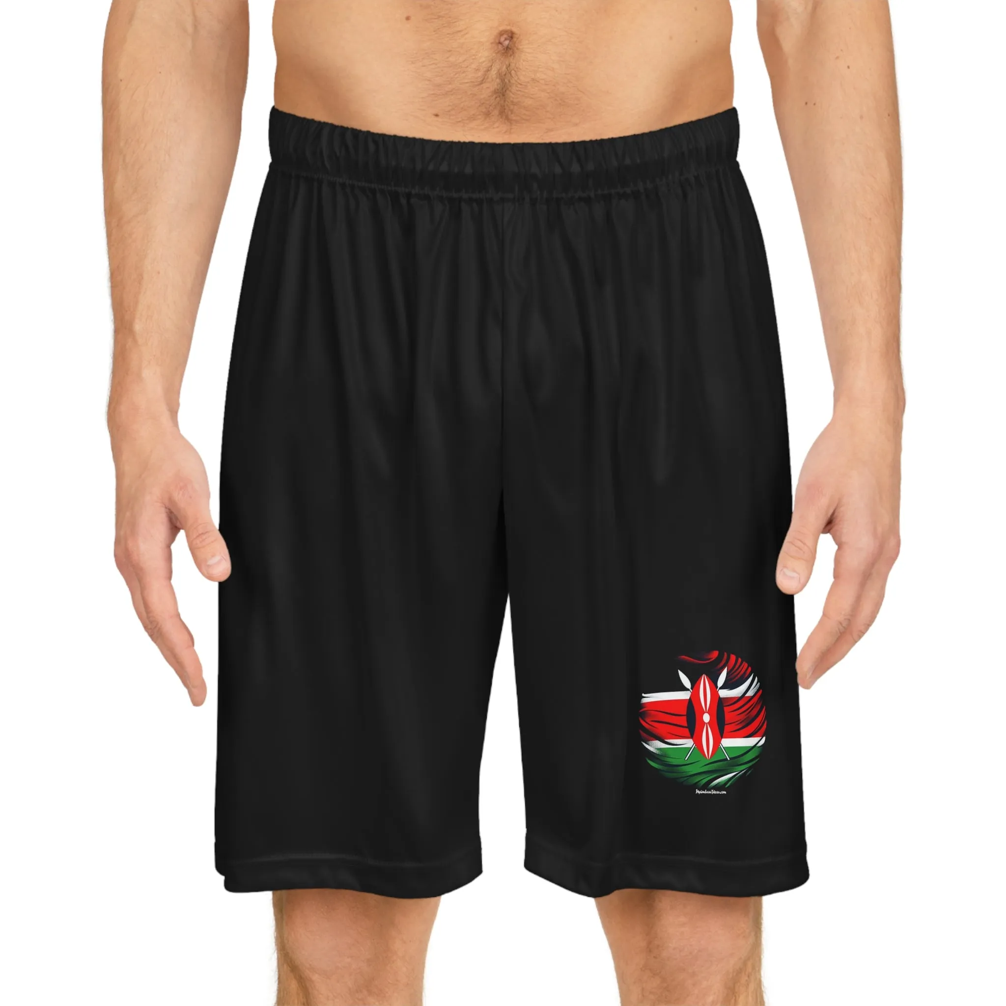 Kenyan Flag Basketball Shorts