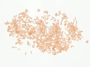 Light Pink Transparent Pipe / Bugle Glass Seed Bead
