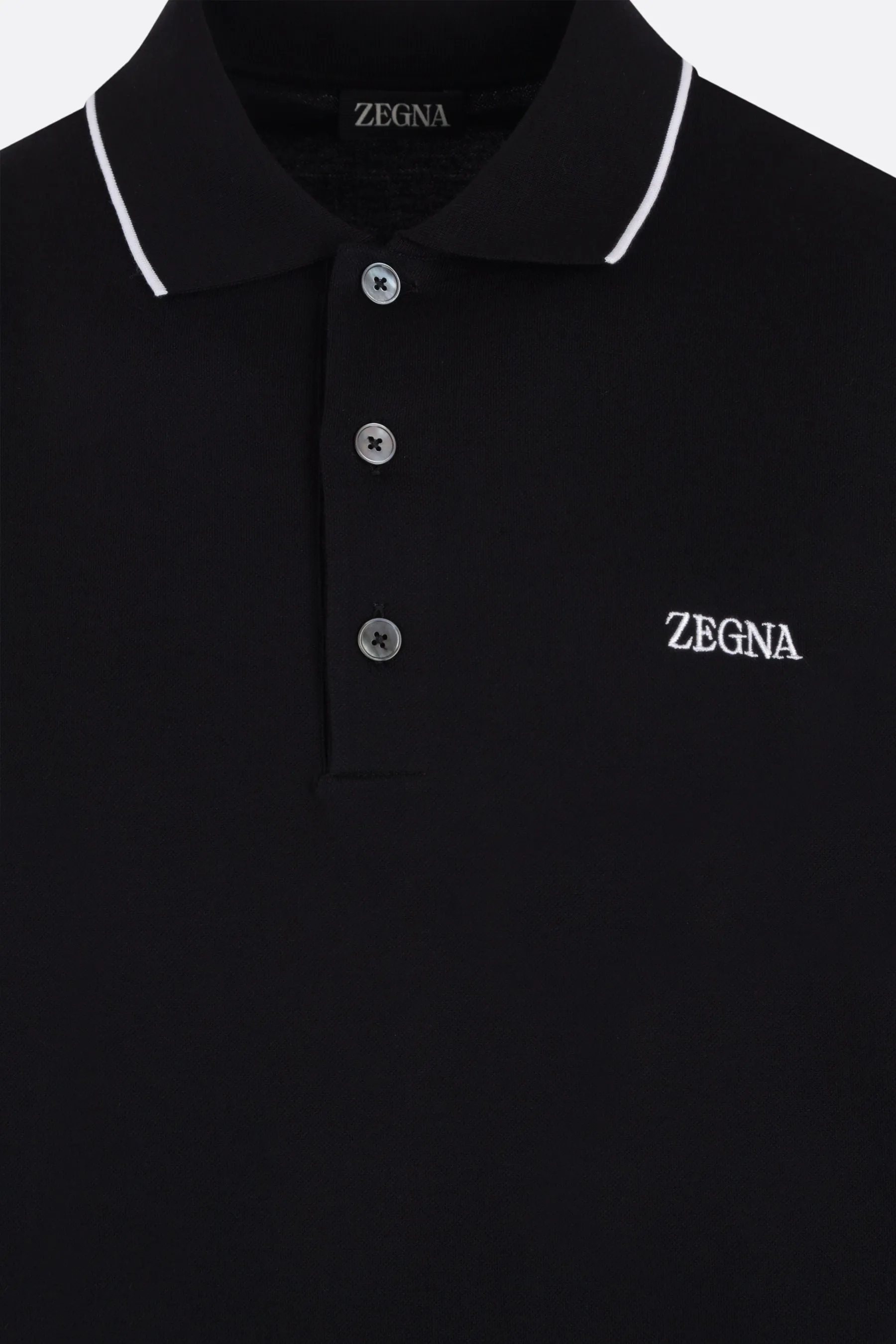 Logo Embroidered Piquet Polo Shirt