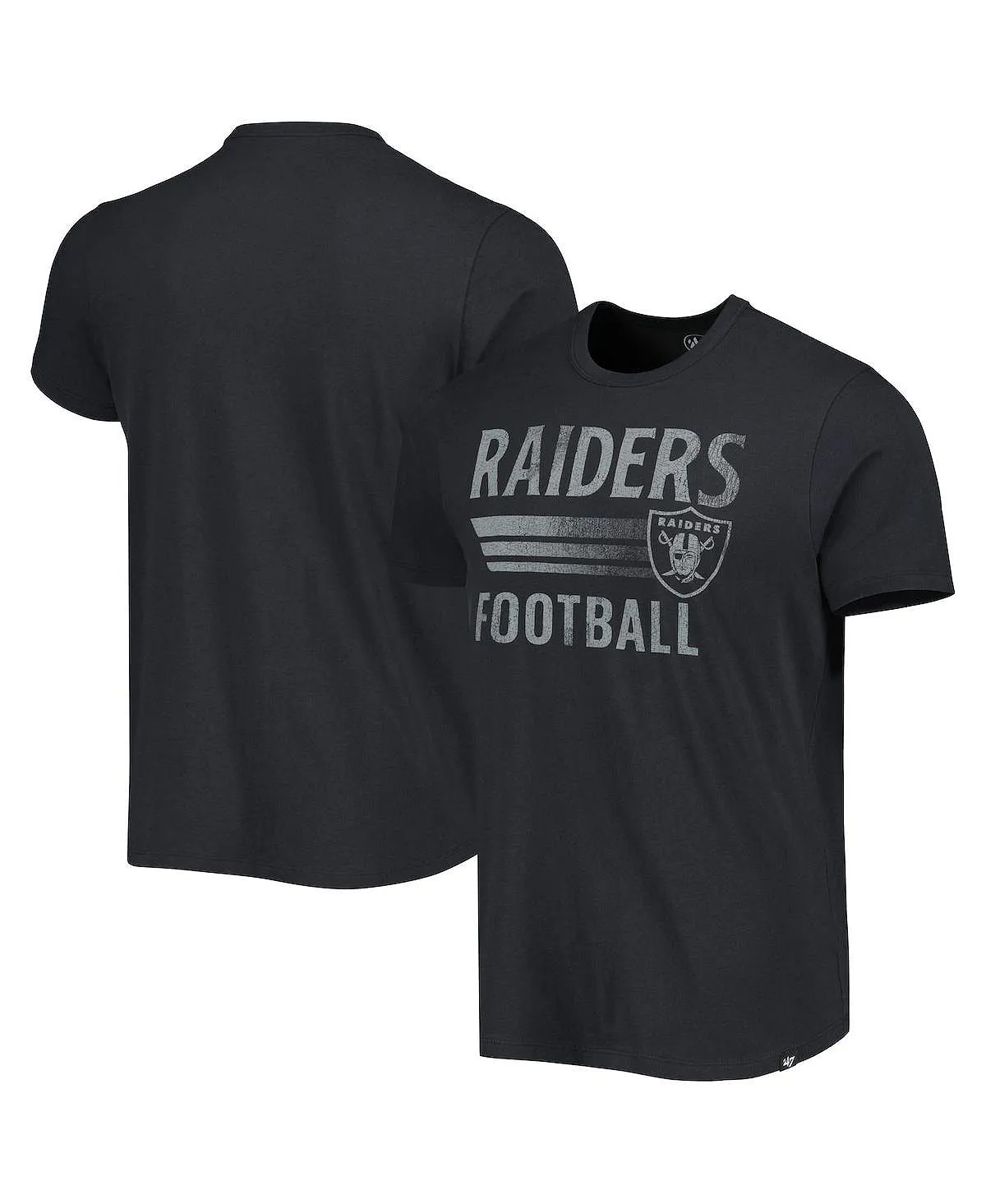 Men's black las vegas raiders wordmark rider franklin '47 Brand T-shirt, black