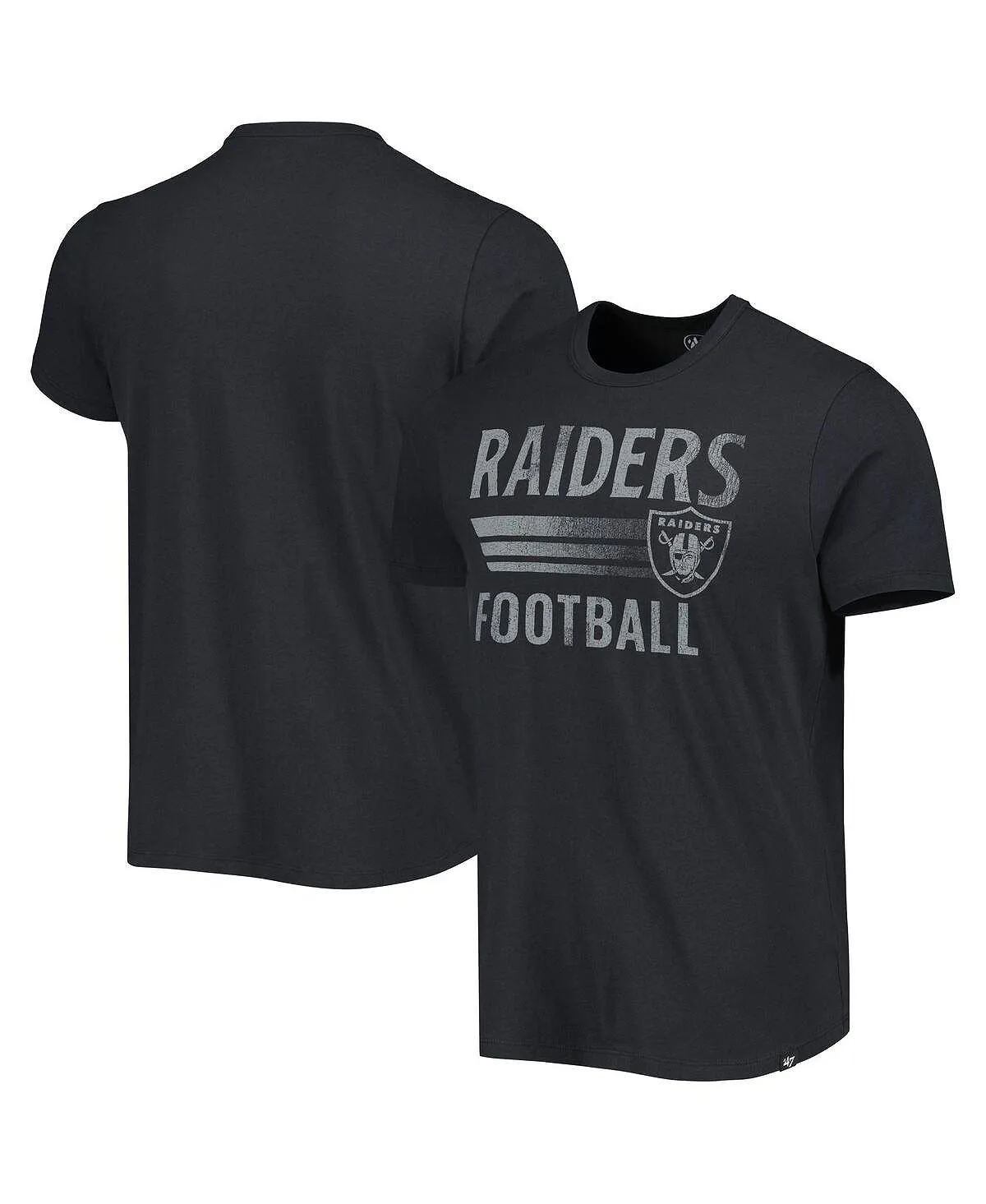 Men's black las vegas raiders wordmark rider franklin '47 Brand T-shirt, black