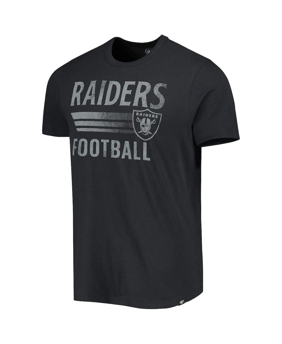 Men's black las vegas raiders wordmark rider franklin '47 Brand T-shirt, black