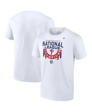 Men's Branded White T-Shirt Philadelphia Phillies 2022 National League Champions Locker Room Big and Tall Fanatics white