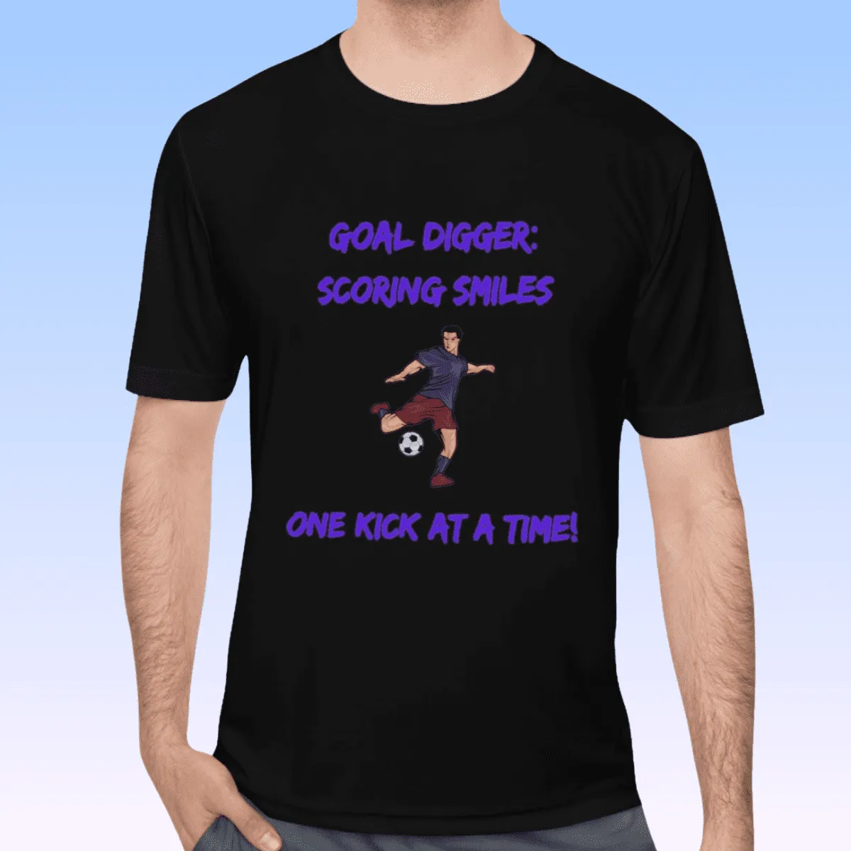 Men's Goal Digger Scoring Smiles Moisture Wicking Tee