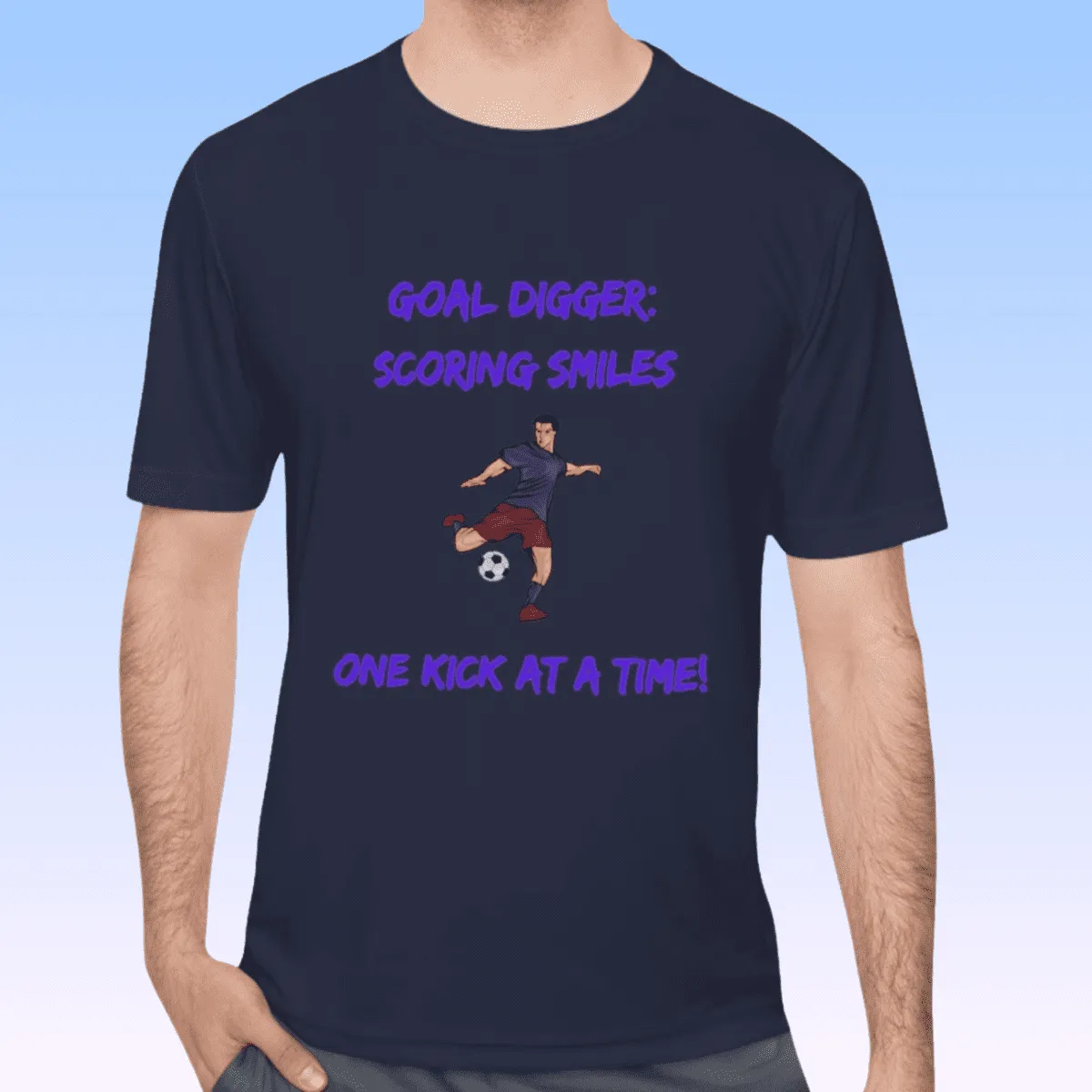Men's Goal Digger Scoring Smiles Moisture Wicking Tee