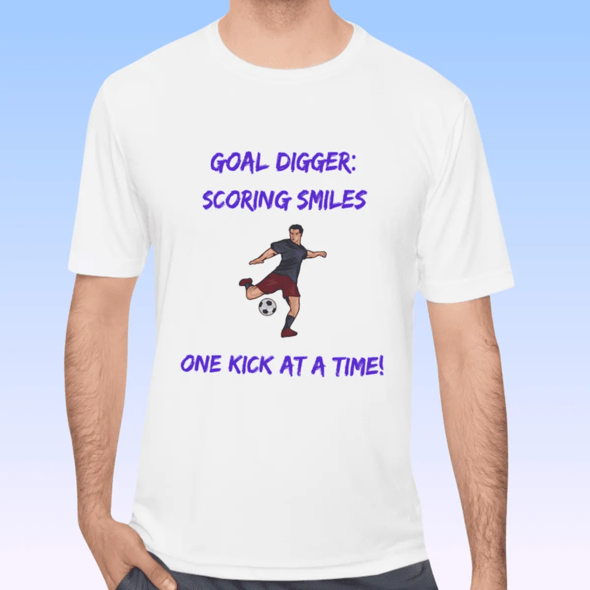 Men's Goal Digger Scoring Smiles Moisture Wicking Tee
