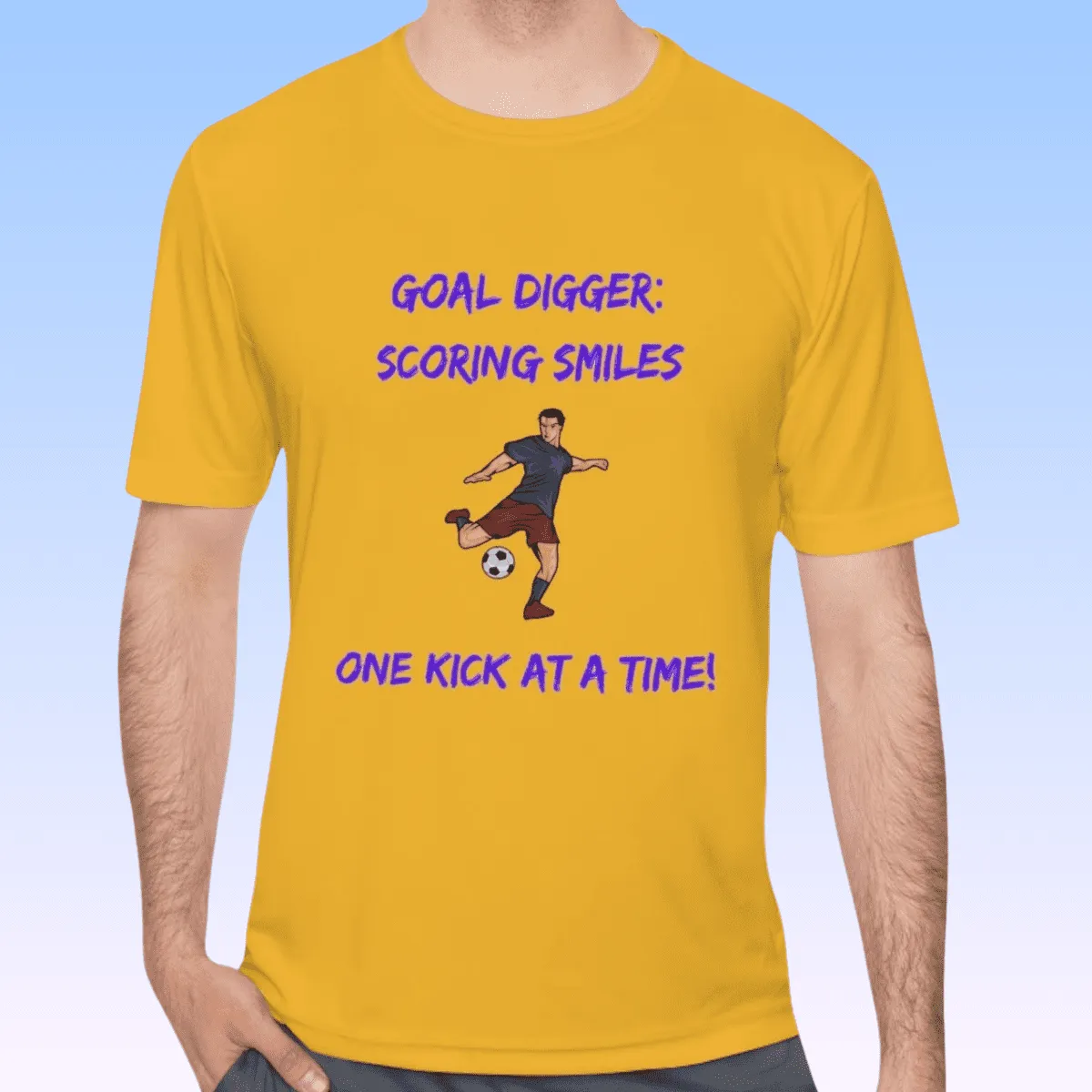 Men's Goal Digger Scoring Smiles Moisture Wicking Tee