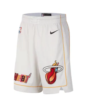 Miami Heat 2022/23 City Edition Swingman Nike Men's White/Black Shorts