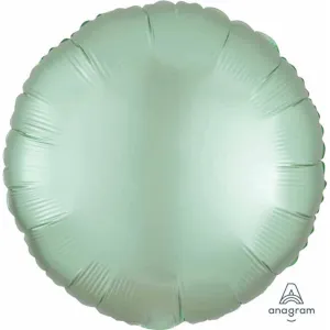 Mint Green Satin Round Tablecloth - 18" Diameter