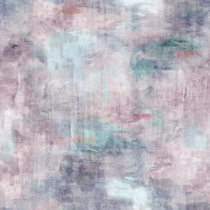 Monet Printed Satin Fabric (By The Metre) Amethyst