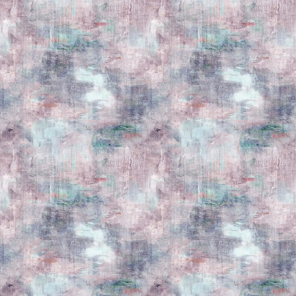Monet Printed Satin Fabric (By The Metre) Amethyst