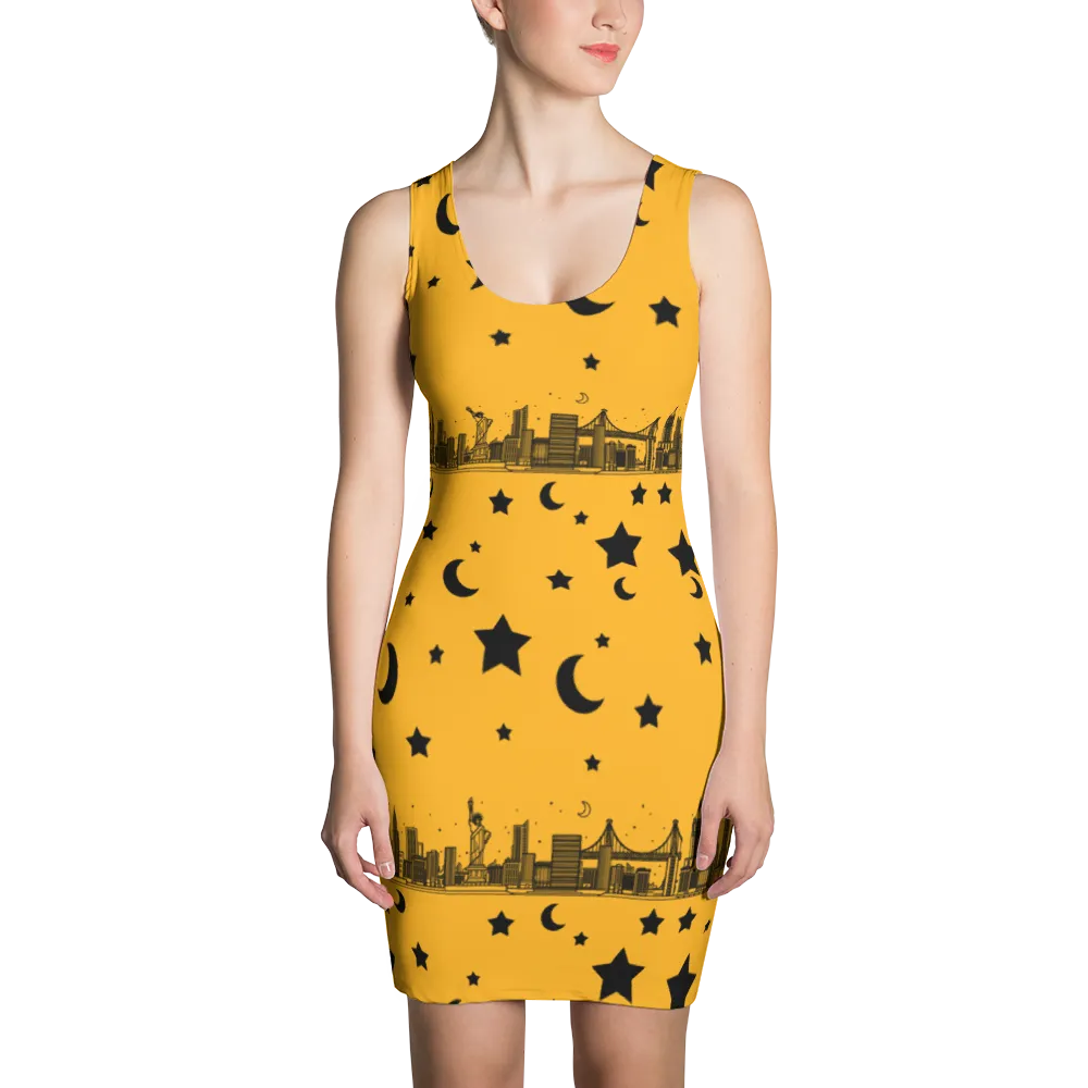 New York Golden Bodycon Dress