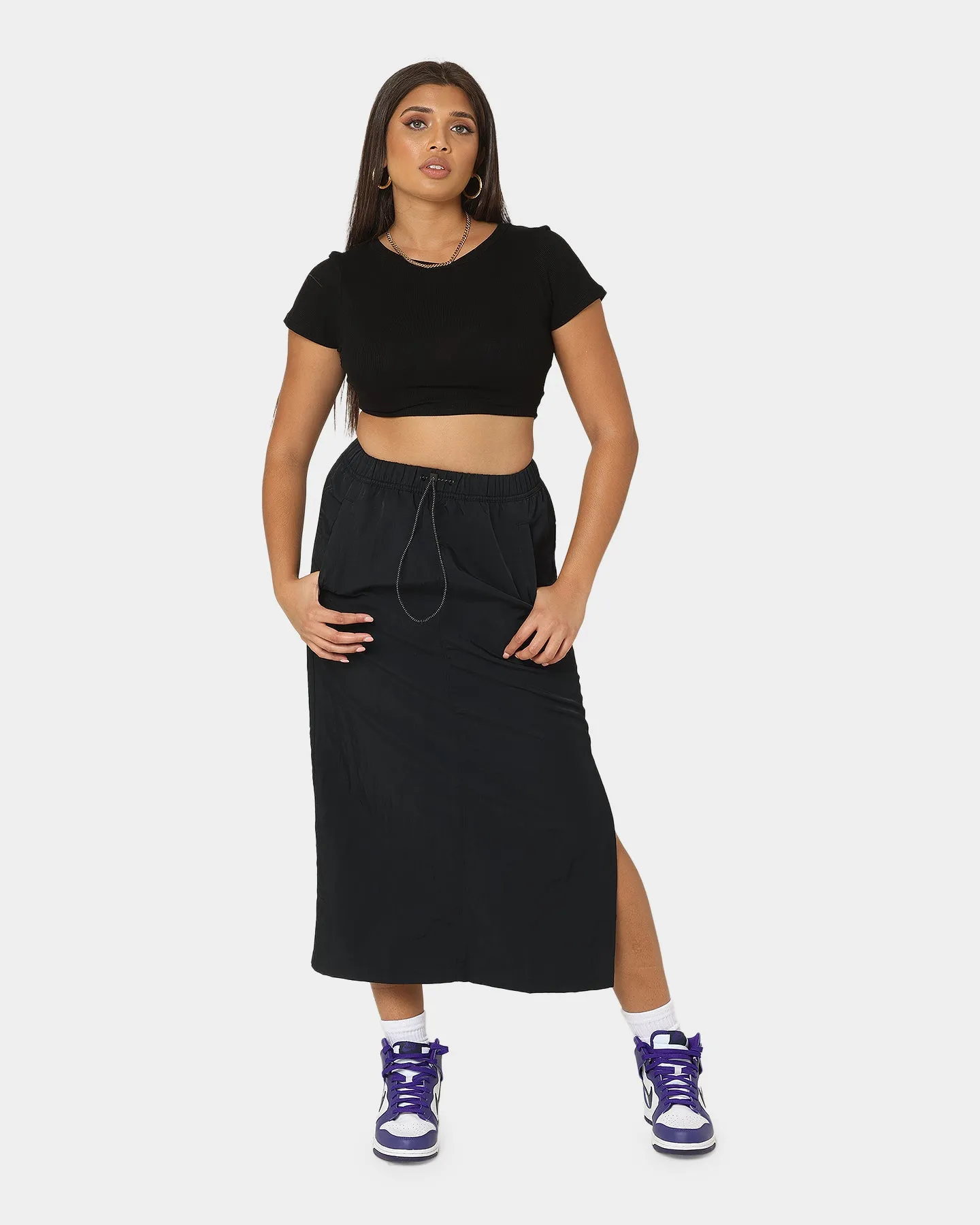 Nike Women's Nike Sportswear Essential Woven High-Rise Skirt Black/White