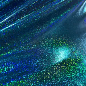 Ocean Sparkle Holographic Spandex Fabric