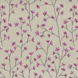 Ophelia Printed Cotton Fabric (By The Metre) Fuchsia
