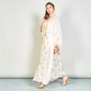 Paisley embroidered oversize boho kimono wholesale