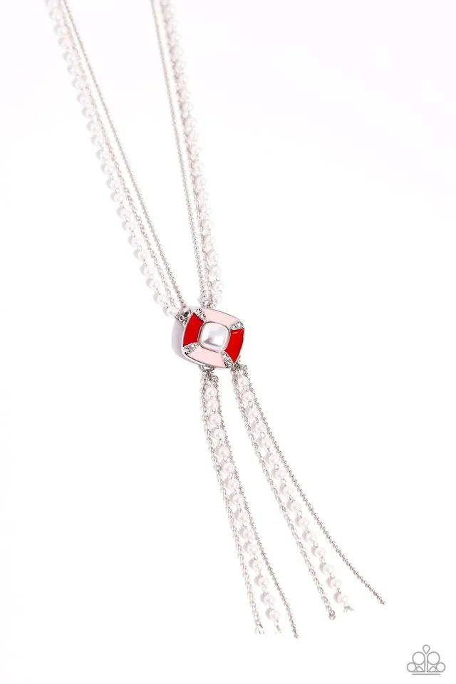 Paparazzi Necklace ~ I Pinky SQUARE - Red